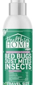 CHOMP! Travel Size Bed Bug & Insect Repellent, Natural, TSA Approved Indoor Pest Control Spray for Travel & Home, Plant-Based Dust Mite, Ant, Spider, Fly Killer, Peppermint Scent, 3.4 Fl Oz
