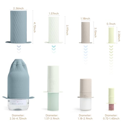 Bottle Covers for Travel, Leak Proof Elastic Sleeves, Travel Size Container Covers, Holiday Essentials for Women, Multiple Sizes Cover Suit for Various liquids Toiletries Bottles (8pcs) - Image 8