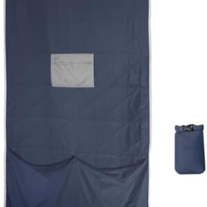 Gravel Layover Travel Blanket – Ultra-Light Compact Blanket for Camping and Outdoor Adventures - Down Alternative Portable Travel Blanket for Layovers & Road Trips (Blue)