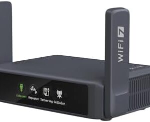 GL.iNet GL-BE3600 (Slate 7) Portable Travel Router, Pocket Dual-Band Wi-Fi 7, 2.5G Router, Portable VPN Routers WiFi for Travel, Public Computer Routers, Business Trip, Moblie/RV/Cruise/Plane