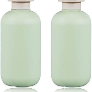 6.8oz Squeeze Bottles with Flip Cap, Refillable Plastic Travel Bottles for Creams, Lotion, Shampoo, Conditioner (2 Pcs)