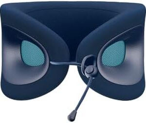 Cabeau Travel Essential Neck Pillow - Fits Most Neck Sizes (11-21 inches) - Evolution X Three Ways to Adjust for Ultimate Comfort on Long Flights (Sapphire)