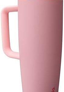 Owala FreeSip Tumbler Insulated Stainless Steel Water Bottle with Built-in Straw and Side Handle, For Travel, Work, School, and Sports, 40oz, BPA Free, Leak Proof, Angel Food Cake