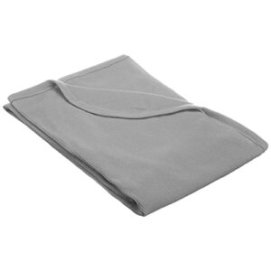 American Baby Company 100% Cotton Thermal Waffle Toddler Cot Blanket, Soft, Breathable & Stretchy, Gray, 36" x 48" for Boys and Girls, Versatile for Nap Time, Preschool and Travel