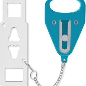 Portable Door Lock for Travel – Hotel Door Locks for Travelers Security – Door Safety Lock from Inside for Home & Apartment – Travel Locks for Hotel Rooms – PocketLock (Blue)
