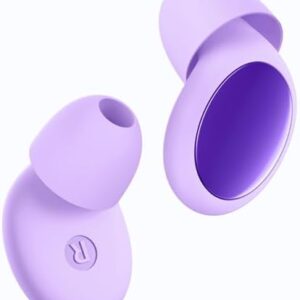 Ear Plugs for Sleeping 45dB Noise Cancelling Ear Plugs for Noise Reduction & Snoring, Concerts, Earplugs for Sleep, Sider Sleepers Airplane, Silicone Earplugs Reusable Concert Ear Plug +8Tip Violet