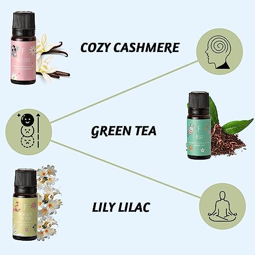 Folkulture Self Love Club Essential Oils Set | 6 Relaxing Fragrance Oils for Diffusers | Green Tea, Cashmere, Ocean Salt and More| Valentine’s Day Aromatherapy Gift for Her | Home Relaxation Scents - Image 4