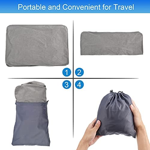 Zealoire Inflatable Travel Pillow - Airplane Travel Essentials Adjustable Height Leg Rest Cushion for Airplane Office Home Cars Trains Desk - Image 4