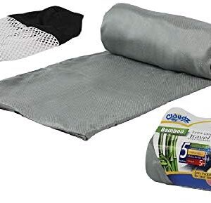 Cloudz Extra Large Airplane Travel Blanket for Your Flight, Car, Camping, Home or Comforting Warmth Anywhere! Includes Warm Cozy Pockets for Your Feet and a Travel Bag - Charcoal