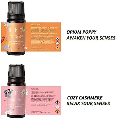 Folkulture Self Love Club Essential Oils Set | 6 Relaxing Fragrance Oils for Diffusers | Green Tea, Cashmere, Ocean Salt and More| Valentine’s Day Aromatherapy Gift for Her | Home Relaxation Scents - Image 7