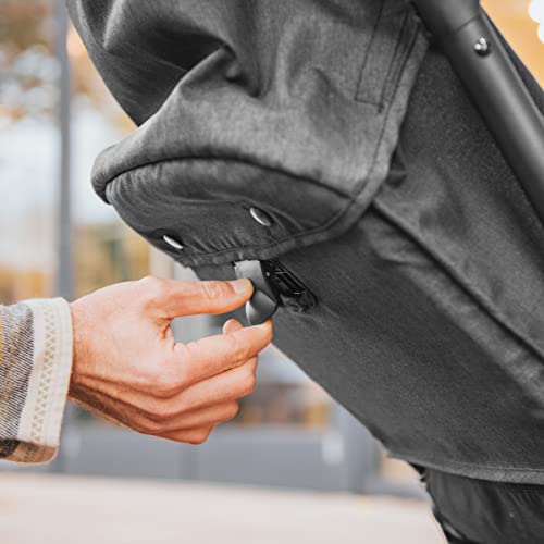 Chicco Presto Self-Folding, Compact Stroller with Canopy, Lightweight Aluminum Frame Umbrella Stroller, for Babies and Toddlers up to 50 lbs. | Graphite/Grey - Image 5