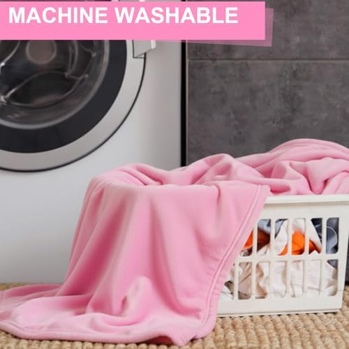 Peryiter 6 Sets Bulk Travel Blanket Pillows for Long Flight Sleeping 50 x 60 Inches Soft Flannel Packable Airplane Flight Blanket 2 in 1 Combo Warm Traveling Plane Essentials(Pink) - Image 5