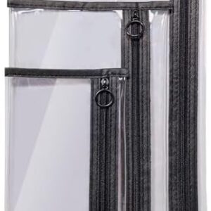 TSA Approved Clear Toiletry Bags, 3 Pack Waterproof PVC Travel Organizer Pouches with Zipper, Transparent Makeup Cosmetic Cases for Airport Security