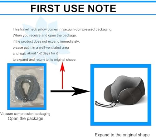 Neck Pillow for Traveling,Premium Memory Foam Travel Neck Pillow for Airplane,Soft Smooth & Breathable Cover,Adjustable Headrest Sleep Flight Pillow for Plane,Car,Office and Home,Black - Image 8