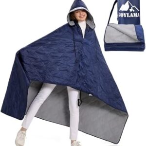 JOYLAMA Outdoor Camping Blanket, Fleece Waterproof Stadium Blanket with Protable Bag, Lightweight for Cold Weather, Sports, Pet, Beach, Picnic, Stadium, Travel, Car, 79 * 54inch