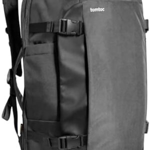 tomtoc Travel Backpack 40L, TSA Friendly Flight Approved Carry-on Luggage Hand Water-resistant Lightweight Business Rucksack, Durable Large Weekender Bag Daypack Fits 17.3 Inch Laptop, PFAS Free