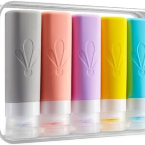 INSFIT Travel Bottles for Toiletries, TSA Approved 3oz Travel Size Toiletries, BPA Free Leak Proof Squeezable Silicone Tubes Travel Essentials for Shampoo Conditioner Lotion Soap