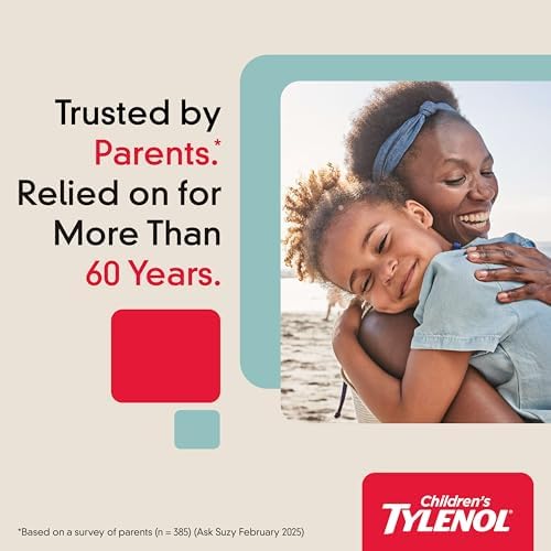 Children's Tylenol Chewables with 160 mg Acetaminophen, Pain Reliever & Fever Reducer for Kids' Cold + Flu Symptoms, Headache, Sore Throat & Toothache, Aspirin-Free, Grape Flavor, 24 ct - Image 3
