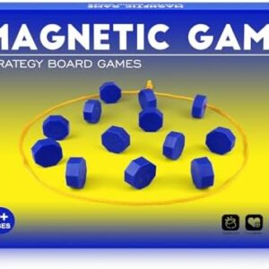Magnetic Chess Game with Full-Size Stones, Magnet Game with String, for Family & Party & Travel & Camping, Puzzle Strategy Games, 2 Player Games for Kids & Adults