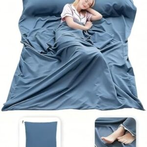MongByYa Sleeping Bag Liner Lightweight Compact Sleeping Bag Sack Portable Clean Travel Sheet Camping Sleep Sheet for Backpacking Hotel Hiking