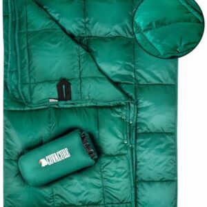 covacure Camping Blanket - Outdoor Travel Blanket, Packable, Puffy Blanket, Lightweight & Warm Quilt for Camping, Hiking, Backpacking, Outdoors, Travel, Beach