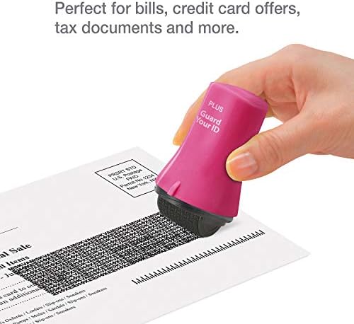 Guard Your ID Wide Advanced Roller 2.0 Identity Theft Prevention Security Stamp Pink - Image 4