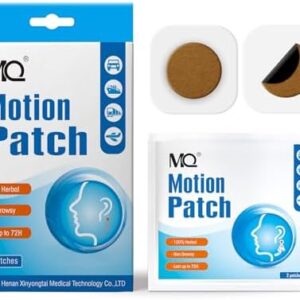 MQ Motion Sickness Patch,20 Count,Non Drowsy Sea Sickness Patches Behind Ear for Cruise Ship Travel, Waterproof Car Sick Patches Fast Acting & Long Last 72H