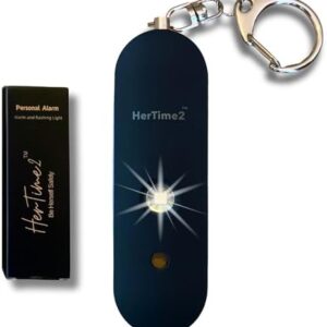 Personal Alarm for Women Adults Seniors – Travel Safe and Waterproof Self Defense Siren – Safety Keychain – Extra Loud – Strobe Light – Cute Key Chain Protection Gift