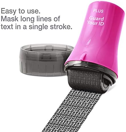 Guard Your ID Wide Advanced Roller 2.0 Identity Theft Prevention Security Stamp Pink - Image 3