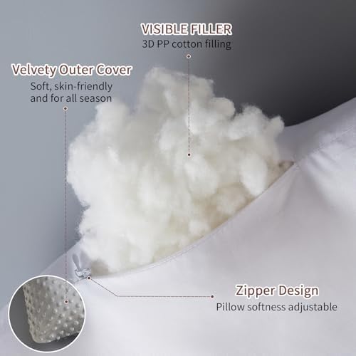 Travel Pillow for Kids Adult, Pillow for Car Sleeping Ultra Large U-Shaped with Removable Soft Cover Support Fix Neck and Body Sitting/Sleeping on The Trip (Pink) - Image 6