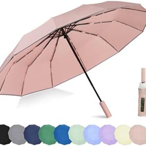 BAODINI Windproof Compact Rain Umbrella for Travel 42/46 Inch Premium Fabric Auto Open Perfect for Purse and Backpack Portable Umbrella for Women and Men