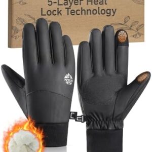 RIGWARL Winter Gloves Waterproof for Cold Weather, Warm Snow Gloves Men Women, Skiing Glove with Touchscreen Fingers for Hiking Running