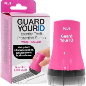 Guard Your ID Wide Advanced Roller 2.0 Identity Theft Prevention Security Stamp Pink
