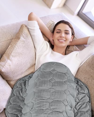 Topblan Weighted Lap Blanket 7lbs for Adults, Small Weighted Blanket Throw for Napping, Relaxation, Calming and Travel, Skin Friendly & Machine Washable for All-Season Sleeping, Grey 24x29 inches - Image 7