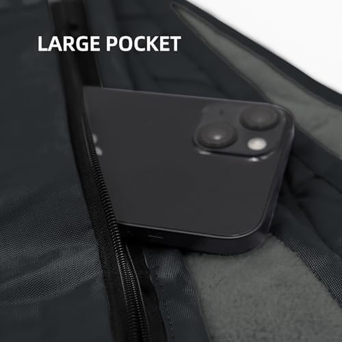 Outdoor Waterproof Blanket, Foldable Fleece Stadium Blanket for Outdoor Sports Event, Camping, Car, Pet, Picnics - Windproof, Wearable, Machine Washable 80" x 58" (Black Gray) - Image 7