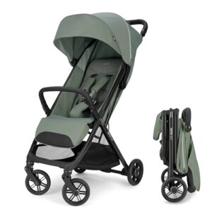 Inglesina Quid³ Stroller, Planet Green - Compact Reclining Travel Stroller for Baby & Toddler 0-55 lbs, One Hand fold, Car seat Compatible, Airplane Overhead, Lightweight, Foldable, XL UPF 50+ Canopy