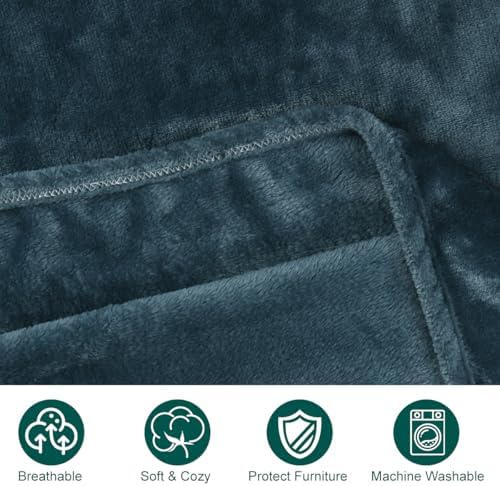 Onarway Dog Blanket Washable for Puppy: 4 Packs Dog Blankets 40”x28” - Fluffy Soft Small Throw for Cat Puppy Kitten Dogs - Fleece Pet Blankets for Bed Sofa Car and Indoor - Lake Green and Purple - Image 4