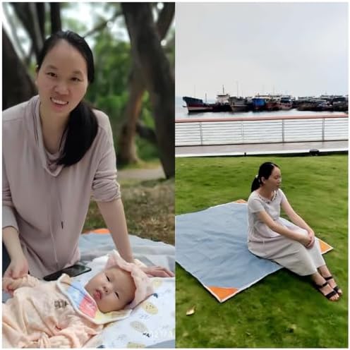 Orga'Neat Pocket Picnic Blanket, Sandproof Lightweight Pocket Camping Tarp, 55″x 60″ Foldable & Fits into Small Bag, Water Resistant Washable Quick Dry Compact Beach Mat for Outdoor Recreation - Image 5