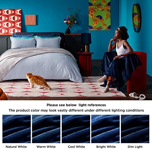 Bedsure GentleSoft Oversized King Big Blanket 120"x120" - Extra Large Soft Fleece Blankets for Bed, Sofa, Couch, Travel, Camping, Party, Giant Huge Throws, 10'x10', Navy - Image 8