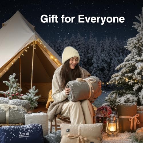 ZonLi Electric Wearable Heated Blanket, 2-in-1 Design Portable Cordless Heated Blankets Battery Operated Heated Shawl Blanket, Rechargeable Power Bank for Home, Office, Travel, Gift for Christmas - Image 6