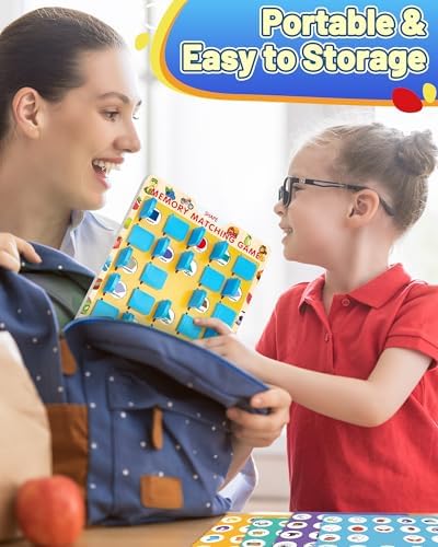Matching Memory Game for Kids Ages 3-5 4-8, Board Games for 4-6, Car Airplane Camping Travel Toys Games Activities for 3-5 4-8, Toddler Kid Road Trip Essentials, Birthday Gifts for Kids Boys Girls - Image 5