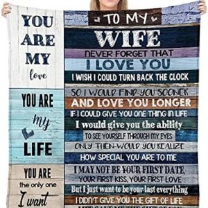 Anniversary Sherpa Throw Blanket for Wife, Ultra-Soft Micro Fleece, Valentines Day & Birthday Gift, for Bedding, Sofa & Travel