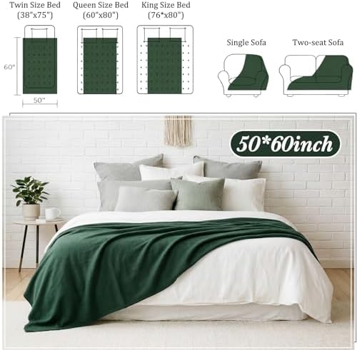 Kinlop Fleece Blanket Bulk 60 x 50 Inch Soft Lightweight Fleece Cozy Blanket Warm Throw Plush Pet Throw for Bed Couch Sofa Home Office Wedding Gifts Travel Camping (Green Tones,40 Packs) - Image 3
