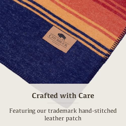 Chubbuck 100% Wool Blanket Camping (60" x 84") - Large Warm Blanket for Camping, Emergency, Outdoor Concerts and Home Use - Reversible, Fire Retardant, Soft and Warm Blankets for Winter (Sunset) - Image 6