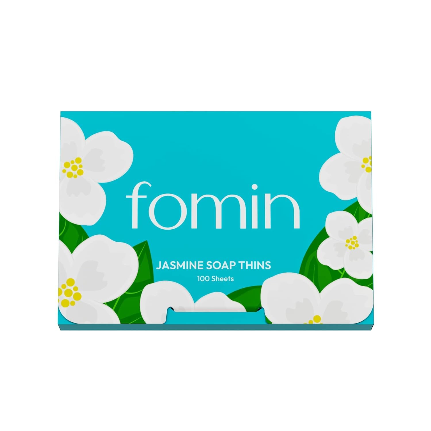 FOMIN - Paper Soap Sheets for Hand Washing - (100 Sheets) Jasmine Portable Travel Soap Sheets, Dissolvable Camping Mini Soap, Portable Hand Soap sheet