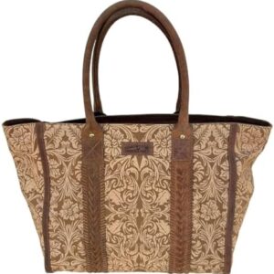 Myra Bag Western Weekender Carryall for Women - Officially Licensed Yellowstone Floral Boho Overnight Travel Tote Bag