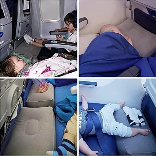 Zealoire Inflatable Travel Pillow - Airplane Travel Essentials Adjustable Height Leg Rest Cushion for Airplane Office Home Cars Trains Desk - Image 6