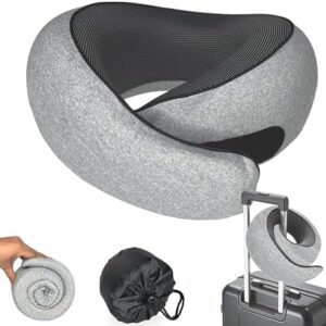 BOLEISE Travel Pillow, Neck Pillow for Airplane, Ergonomic Travel Neck Pillow for Airplanes, Comfortable Flight Pillow for Travel, Long Flights & Sleeping