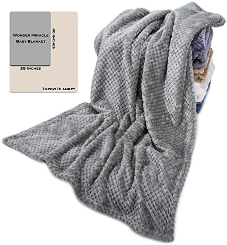 Fuzzy Blanket or Fluffy Blanket for Baby, Soft Warm Cozy Coral Fleece Toddler, Infant or Newborn Receiving Blanket for Crib, Stroller, Travel, Decorative (28Wx40L, XS-Flint Gray) - Image 6