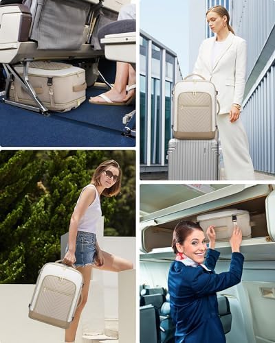 LOVEVOOK Large Travel Backpack for Women, TSA Carry on Backpack for Airplanes, 40L Personal Item Travel Bag for Women fits 17" Laptop,Waterproof Carry on Bag Airplane Approved with 3 Packing Cubes - Image 7